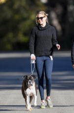 KATE UPTON Walks Her Dog Out in Los Angeles 01/11/2018