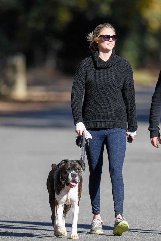 KATE UPTON Walks Her Dog Out in Los Angeles 01/11/2018