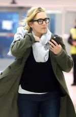 KATE WINSLET at JFK Airport in New York 01/24/2018