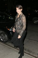 KATIE HOLMES Arrives at Bowery Hotel in New York 01/25/2018