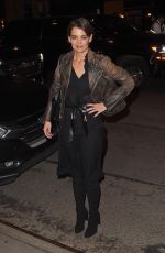 KATIE HOLMES Arrives at Bowery Hotel in New York 01/25/2018