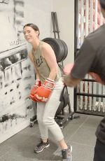 KATIE LEE Working Out at Rumble Boxing in New York 01/15/2018