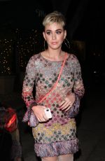 KATY PERRY Leaves Madeo Restaurant in West Hollywood 01/18/2018