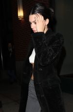 KENDALL JENNER Out for Dinner at Carbone in New York 01/26/2018