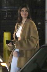 KENDALL JENNER Out for Dinner in West Hollywood 01/18/2018