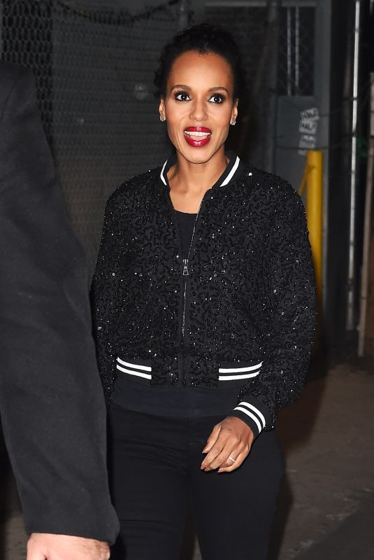KERRY WASHINGTON Leaves Jimmy Kimmel Show in Los Angeles 01/30/2018