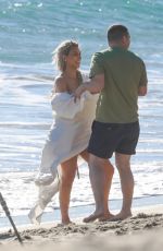 KIM KARDASHIAN on the Set of a Photoshoot at a Beach in Malibu 01/22/2018