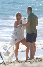 KIM KARDASHIAN on the Set of a Photoshoot at a Beach in Malibu 01/22/2018
