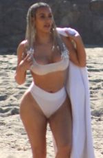 KIM KARDASHIAN on the Set of a Photoshoot at a Beach in Malibu 01/29/2018