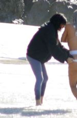 KIM KARDASHIAN on the Set of a Photoshoot at a Beach in Malibu 01/29/2018