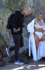 KIM KARDASHIAN on the Set of a Photoshoot at a Beach in Malibu 01/29/2018