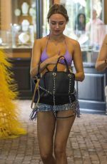 KIMBERLEY GARNER in Bikini Top and Shorts Out in Barbados 01/03/2018