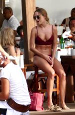 KIMBERLEY GARNER in Red Bikini at a Beach in Barbados 01/08/2018