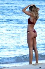 KIMBERLEY GARNER in Red Bikini at a Beach in Barbados 01/08/2018