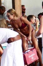 KIMBERLEY GARNER in Red Bikini at a Beach in Barbados 01/08/2018