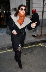 KIRSTIE ALLSOPP Leaves BBC Studios in London 01/19/2018