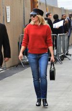 KRISTEN BELL Arrives at Jimmy Kimmel Live! in Los Angeles 01/16/2018