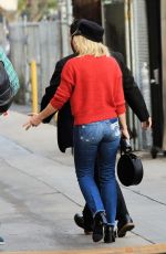 KRISTEN BELL Arrives at Jimmy Kimmel Live! in Los Angeles 01/16/2018