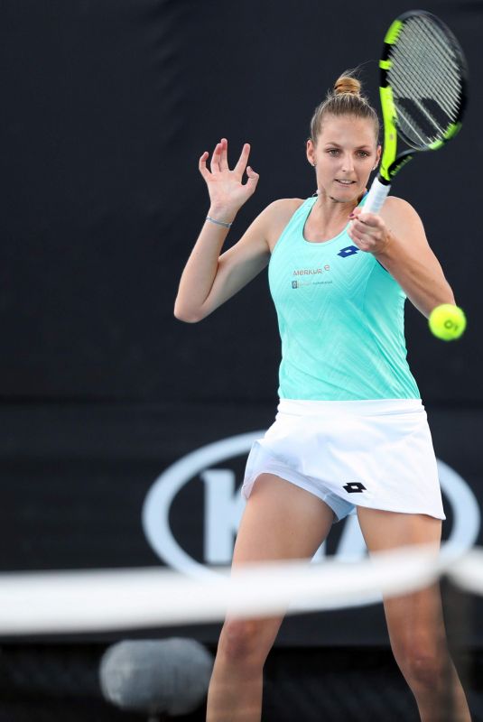 KRISTYNA PLISKOVA at Australian Open Tennis Tournament in Melbourne 01/16/2018