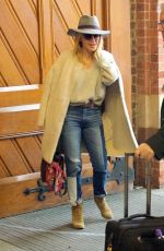 KYLIE MINOGUE at St Pancras Station in London 01/15/2018