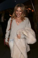 KYLIE MINOGUE Leaves Her Hotel in Paris 01/16/2018