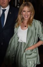 KYLIE MINOGUE Leaves Ritz Hotel in Paris 01/17/2018