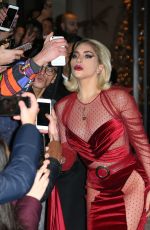 LADY GAGA Leaves Her Hotel in Milan 01/17/2018