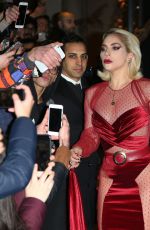 LADY GAGA Leaves Her Hotel in Milan 01/17/2018