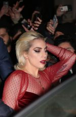 LADY GAGA Leaves Her Hotel in Milan 01/17/2018