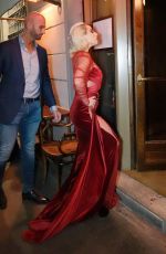 LADY GAGA Leaves Her Hotel in Milan 01/17/2018