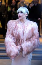 LADY GAGA Leaves Palazzo Parigi Hotel in Milan 01/18/2018