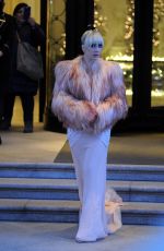 LADY GAGA Leaves Palazzo Parigi Hotel in Milan 01/18/2018