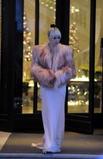 LADY GAGA Leaves Palazzo Parigi Hotel in Milan 01/18/2018