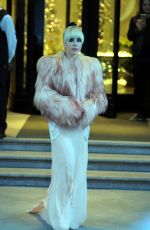 LADY GAGA Leaves Palazzo Parigi Hotel in Milan 01/18/2018