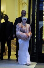 LADY GAGA Leaves Palazzo Parigi Hotel in Milan 01/18/2018