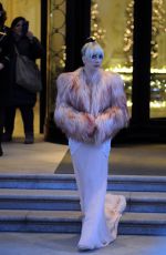 LADY GAGA Leaves Palazzo Parigi Hotel in Milan 01/18/2018