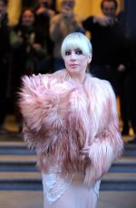 LADY GAGA Leaves Palazzo Parigi Hotel in Milan 01/18/2018