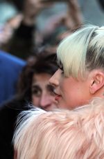 LADY GAGA Leaves Palazzo Parigi Hotel in Milan 01/18/2018