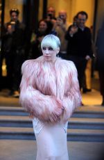 LADY GAGA Leaves Palazzo Parigi Hotel in Milan 01/18/2018