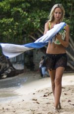 LADY VICTIRIA HERVEY in Bikni on the Beach in Barbados 12/31/2017