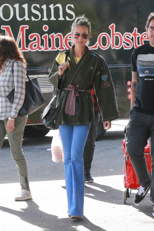 LAETICIA HALLYDAY at Farmers Market in Los Angeles 01/21/2018