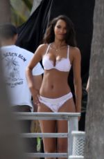 LAIS RIBEIRO and CINDY BRUNA on the Set of a Photoshoot at a Beach in Miami 01/17/2018