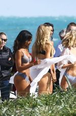 LAIS RIBEIRO, JASMINE TOOKES and JOSEPHINE SKRIVER on the Set of a VS Photoshoot in Miami 01/18/2018
