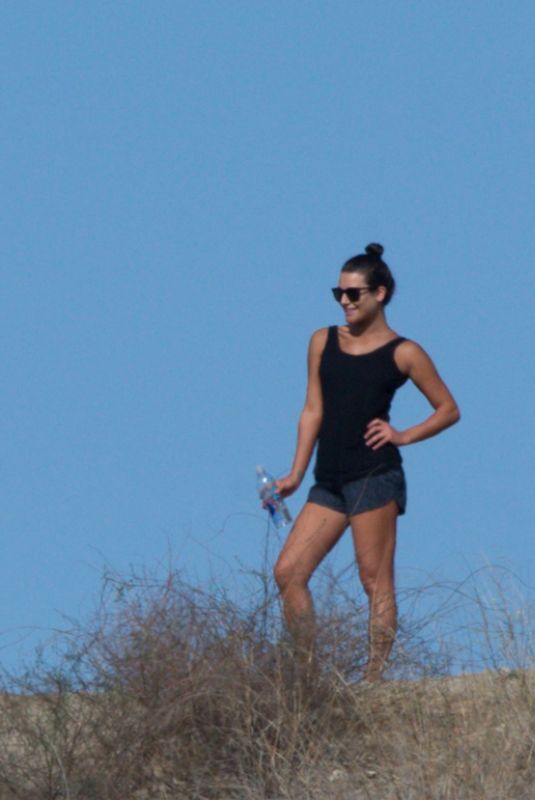 LEA MICHELE Out Hiking in Los Angeles 01/07/2018
