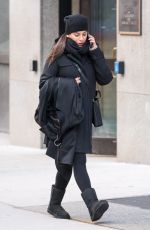 LEA MICHELE Taking Her Coat to Dry Cleaners in New York 01/27/2018