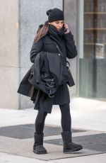 LEA MICHELE Taking Her Coat to Dry Cleaners in New York 01/27/2018