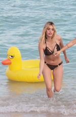 LELE PONS and INANNA in Bikini on the Beach in Miami 01/01/2018