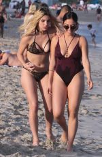 LELE PONS and INANNA in Bikini on the Beach in Miami 01/01/2018