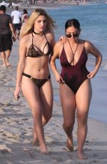 LELE PONS and INANNA in Bikini on the Beach in Miami 01/01/2018