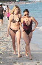 LELE PONS and INANNA in Bikini on the Beach in Miami 01/01/2018